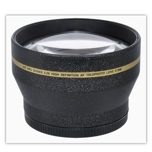 Xit XT2X67 67mm 2.2X Telephoto Auxiliary Screw On Lens (Black) New In Box